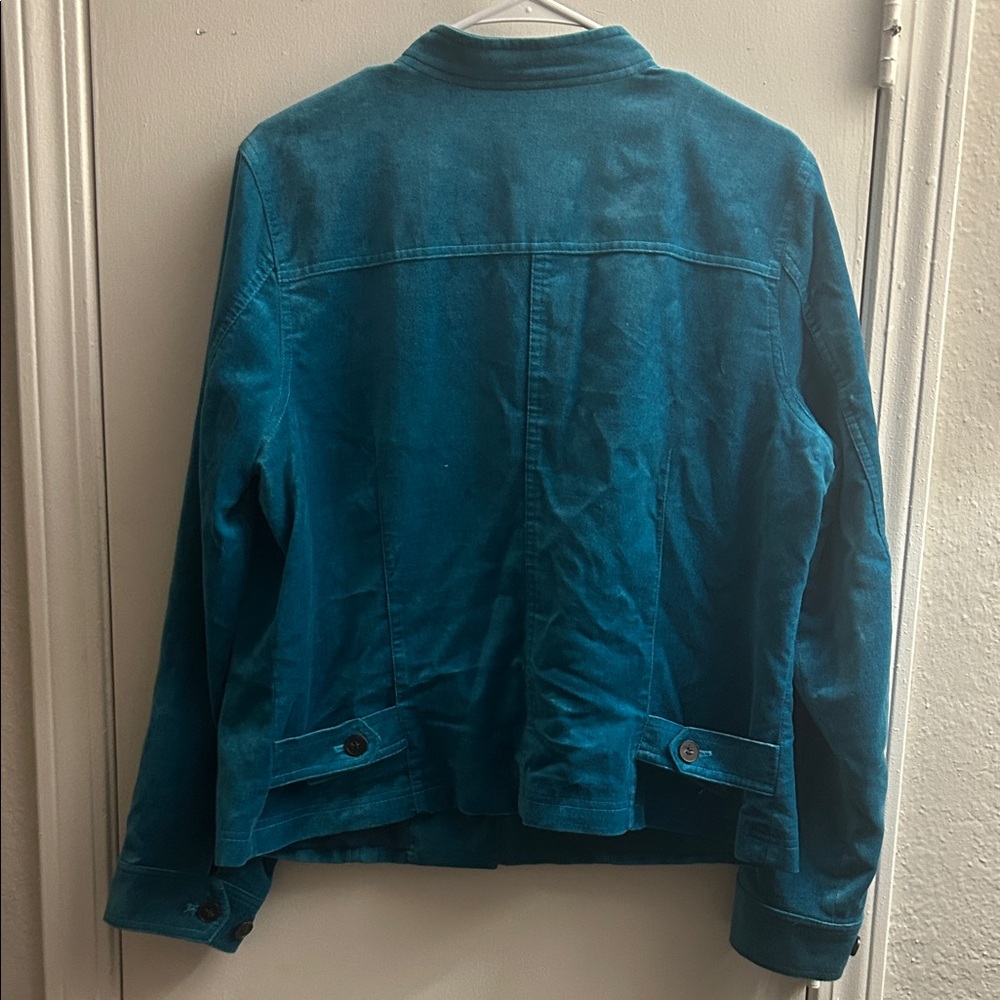 Covington Teal Button-Front Utility Jacket - image 5